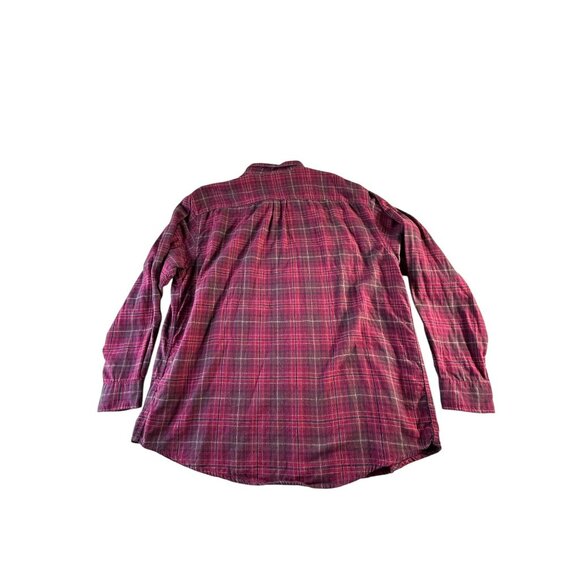 G H Bass & Co Flannel Shirt Red Plaid Mens Sz XL Cotton Long Sleeve Button Down - Picture 9 of 10